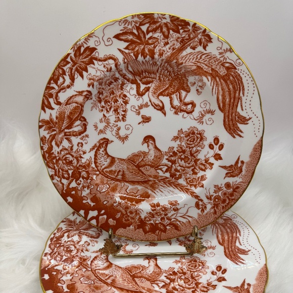 Royal Crown Derby "Red Aves" 5 piece place setting. 2 available. Dated XXX 1967. - Picture 5 of 10